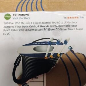 Source Unknown Fiber Optic Cable with LC Connectors